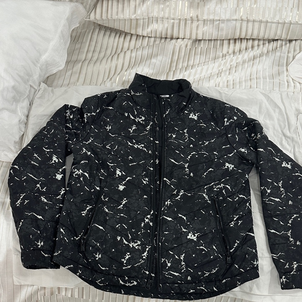 The North Face Black and White Puffer Jacket